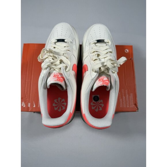 New Women’s Size 10 - Nike Air Force 1 '07 SE Next Nature Sail Hot Lava - Picture 7 of 10